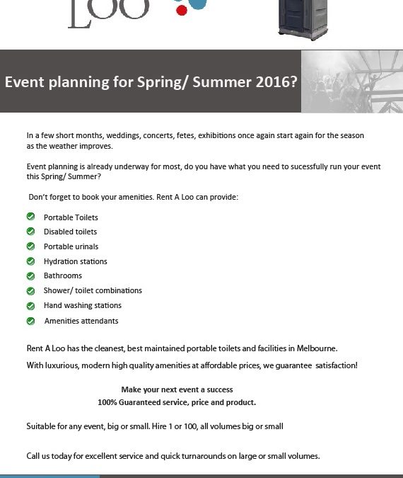 Event Planning Spring & Summer